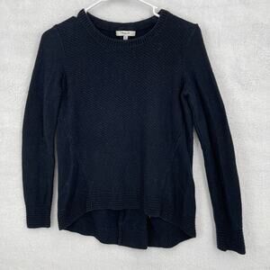 Madewell Black Back Zip Crewneck‎ Sweater Women's XS